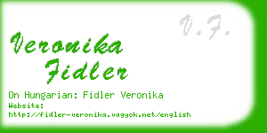 veronika fidler business card